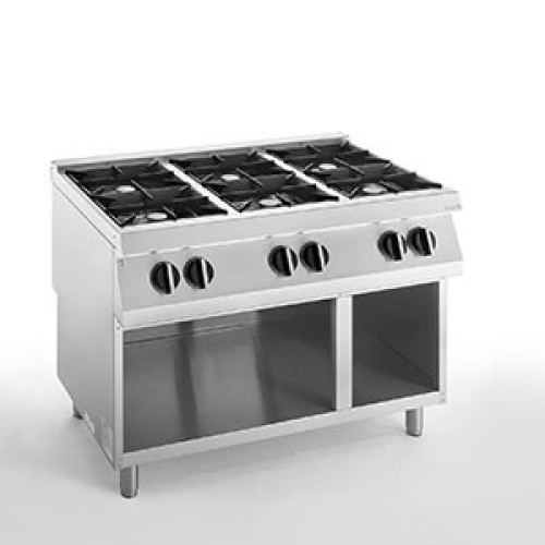 Плита газовая 6 конфорочная 900 серии APACH CHEF LINE SLRRG129OS