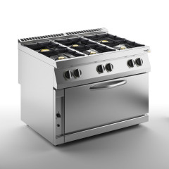Плита газовая 6 конфорочная 900 серии APACH CHEF LINE SLRRG129FG