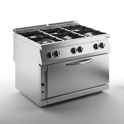 Плита газовая 6 конфорочная 900 серии APACH CHEF LINE SLRRG129FG