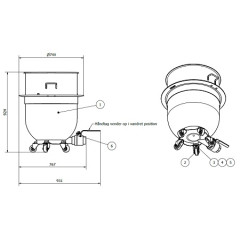 Дежа миксера VARIMIXER 28AR200-75M 200л