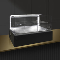 Витрина холодильная настольная Финист JAKSON CUBE JNC-2/2 черный глянец (6000K)